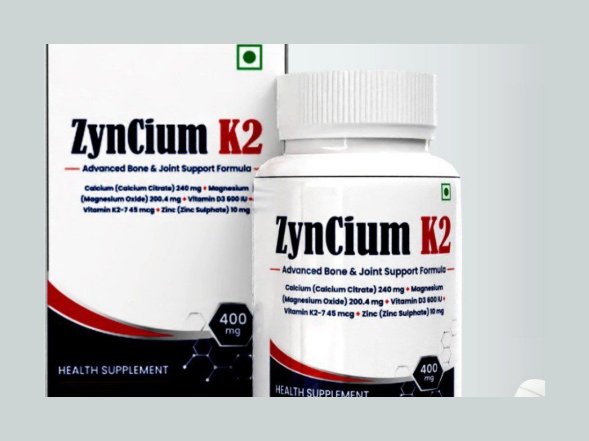 Zyncium-K2 — Calcium Citrate + Magnesium Oxide + Vitamin D3 + Vitamin K2-7 + Zinc Sulphate pack