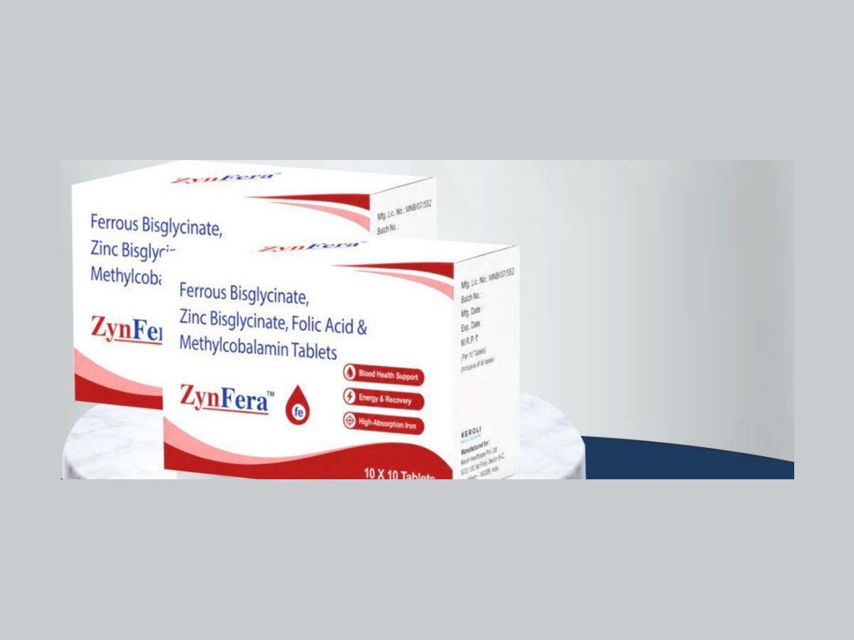 ZynFera — Ferrous Bis-glycinate (elemental Iron 60 mg) + Folic Acid + Zinc + Methylcobalamin pack